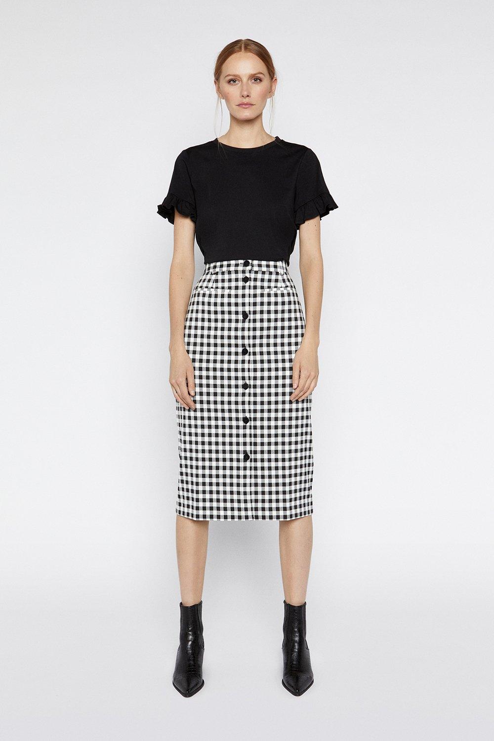 Gingham Skirt | Warehouse